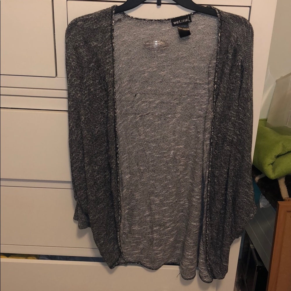 Gray cardigan